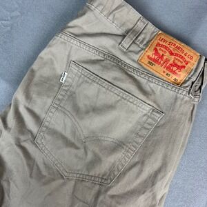 Levi's 559 Relaxed Straight Pants Men 40x30 (40x28) Khaki Tan Twill Trousers